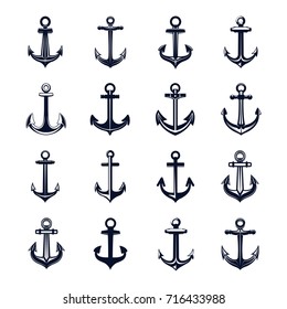 Anchor Icon Vector Set