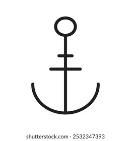 Anchor icon Vector set outline