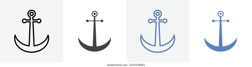 ícone de âncora vetor definir uso para interface do usuário ou aplicativo da web