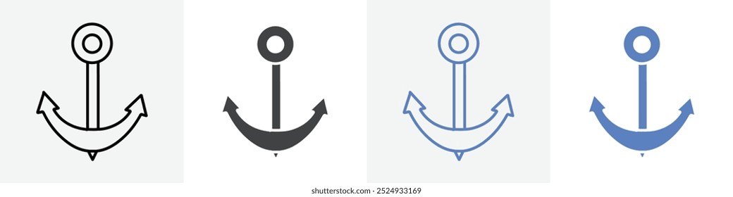 anchor icon vector set use for web