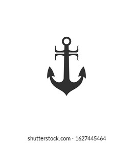 Anchor Icon vector sign isolated for graphic and web design. boat pirate helm Nautical maritime symbol template color editable on white background.