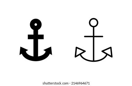 Anchor icon vector. Anchor sign and symbol. Anchor marine icon.