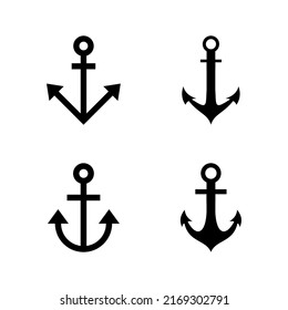 Anclaje vectorial de icono. Signo y símbolo de delimitador. Icono marino de anclaje.