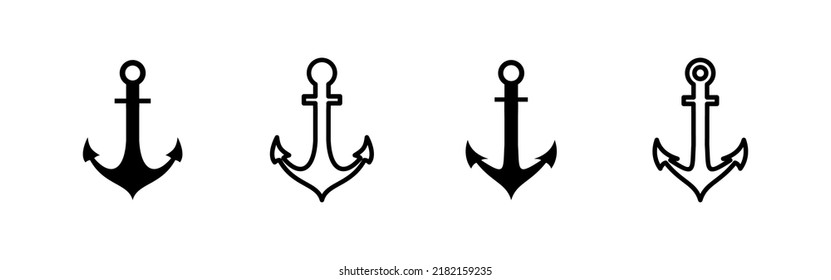 Anchor icon vector. Anchor sign and symbol. Anchor marine icon.