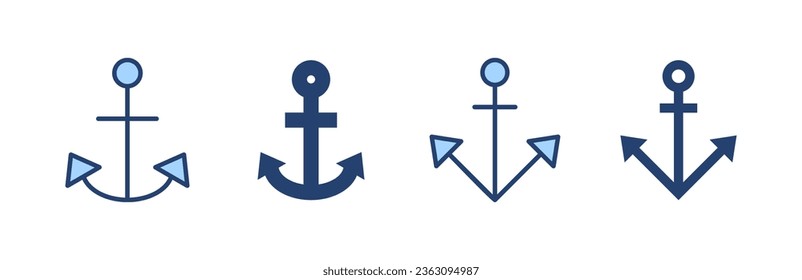 Anchor icon vector. Anchor sign and symbol. Anchor marine icon.