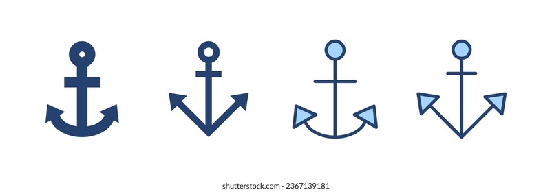 Anchor icon vector. Anchor sign and symbol. Anchor marine icon.