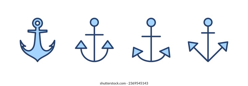 Anchor icon vector. Anchor sign and symbol. Anchor marine icon.