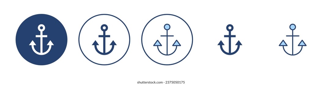 Anchor icon vector. Anchor sign and symbol. Anchor marine icon.