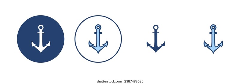 Anchor icon vector. Anchor sign and symbol. Anchor marine icon.
