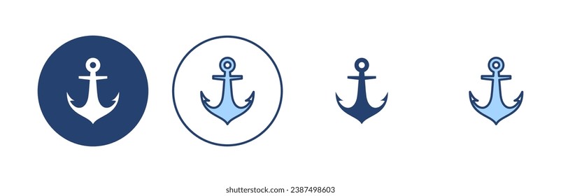 Anchor icon vector. Anchor sign and symbol. Anchor marine icon.