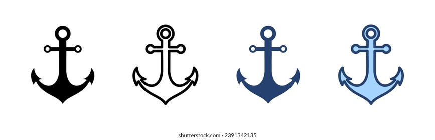 Anchor icon vector. Anchor sign and symbol. Anchor marine icon.