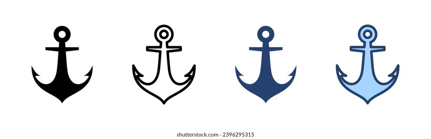 Anchor icon vector. Anchor sign and symbol. Anchor marine icon.