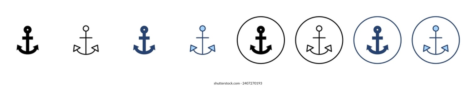 Anchor icon vector. Anchor sign and symbol. Anchor marine icon.