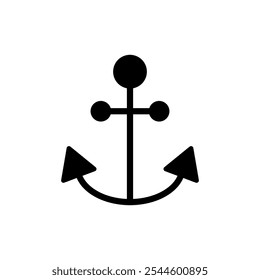 Vektor des Ankersymbols. Ankerzeichen und -symbol. Anker Marine Ikone.