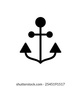 Vektor des Ankersymbols. Ankerzeichen und -symbol. Anker Marine Ikone.