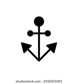 Vektor des Ankersymbols. Ankerzeichen und -symbol. Anker Marine Ikone.