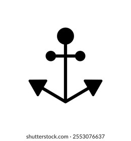 Vektor des Ankersymbols. Ankerzeichen und -symbol. Anker Marine Ikone.