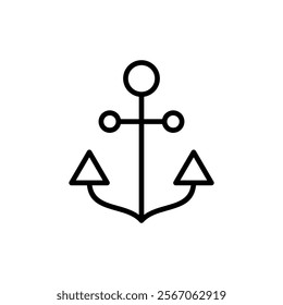 Anchor icon vector. Anchor sign and symbol. Anchor marine icon.