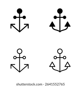Anchor icon vector. Anchor sign and symbol. Anchor marine icon.