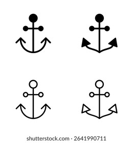 Anchor icon vector. Anchor sign and symbol. Anchor marine icon.