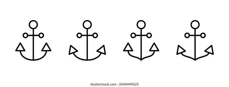 Anchor icon vector. Anchor sign and symbol. Anchor marine icon.