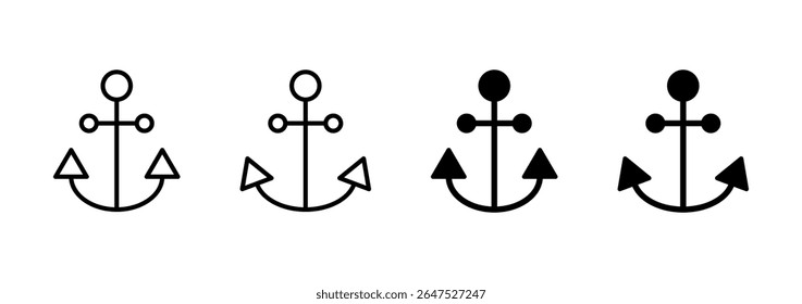Anchor icon vector. Anchor sign and symbol. Anchor marine icon.