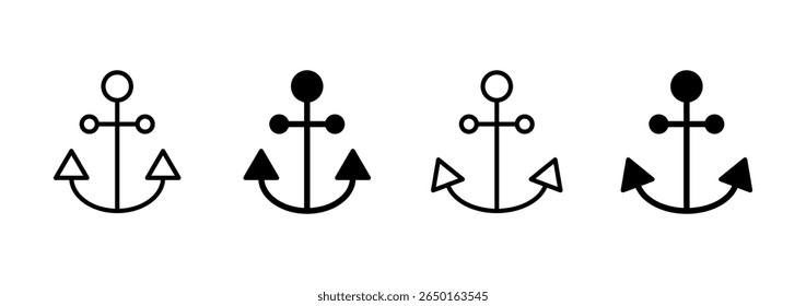 Anchor icon vector. Anchor sign and symbol. Anchor marine icon.