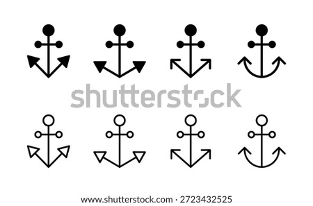 Anchor icon vector. Anchor sign and symbol. Anchor marine icon.