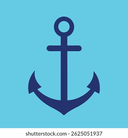Anchor icon vector Silhouette illustration