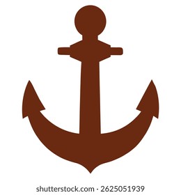 Anchor icon vector Silhouette illustration