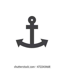 Anchor icon vector, solid logo illustration, pictogram isolated on white