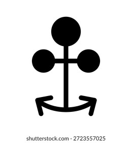 Ilustración de diseño de símbolo de Vector de icono de ancla