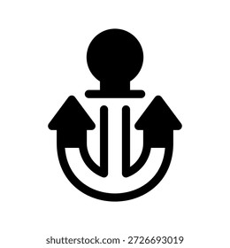 Ilustración de diseño de símbolo de Vector de icono de ancla