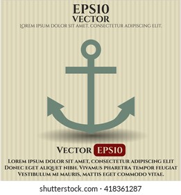 Ankersymbol Vektorsymbol flach eps jpg app web concept website