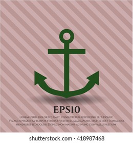 anchor icon vector symbol flat eps jpg app web concept website