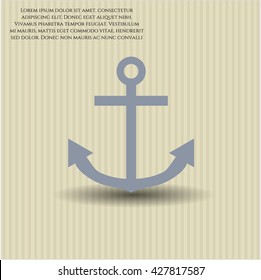 Ankersymbol Vektorsymbol flach eps jpg app web concept website