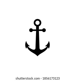 Anclaje vectorial de icono. Logo del símbolo de ancla. Icono marino de anclaje.
