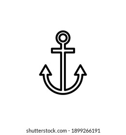 Anchor icon vector. Anchor symbol logo. Anchor marine icon.