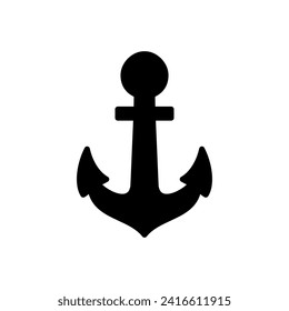 Ankersymbol-Vektorgrafik. Ankerlogo. Anchor-Marine-Ikone.