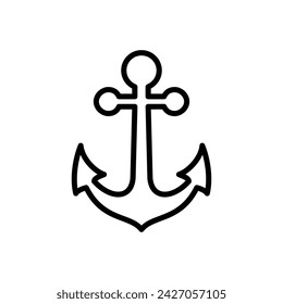 Anchor icon vector. Anchor symbol logo. Anchor marine icon.