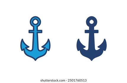 Anchor icon vector. Anchor symbol logo. Anchor marine icon.