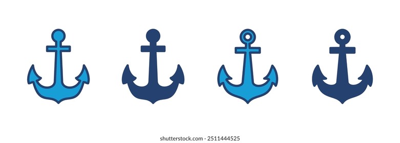 Anchor icon vector. Anchor symbol logo. Anchor marine icon.