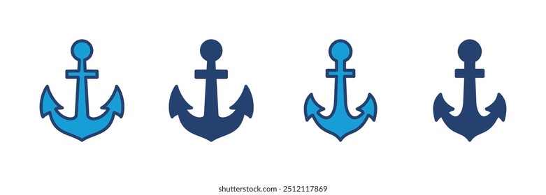 Anchor icon vector. Anchor symbol logo. Anchor marine icon.