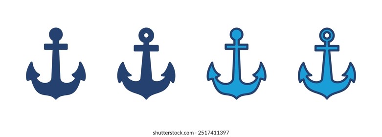 Anchor icon vector. Anchor symbol logo. Anchor marine icon.