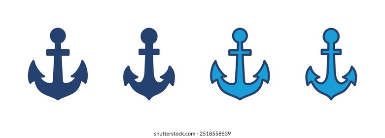 Anchor icon vector. Anchor symbol logo. Anchor marine icon.