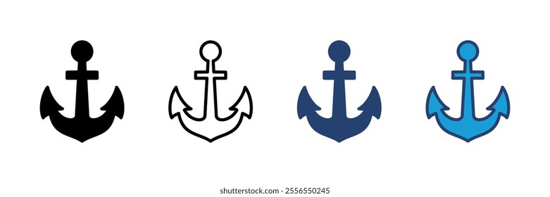 Anchor icon vector. Anchor symbol logo. Anchor marine icon.