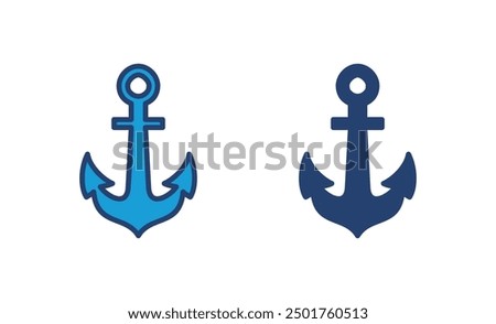 Anchor icon vector. Anchor symbol logo. Anchor marine icon.