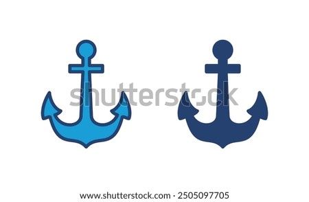 Anchor icon vector. Anchor symbol logo. Anchor marine icon.