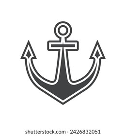 anchor icon vector template illustration logo design