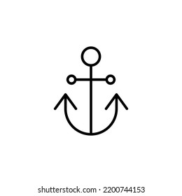 Anchor icon vector for web and mobile app. Anchor sign and symbol. Anchor marine icon.